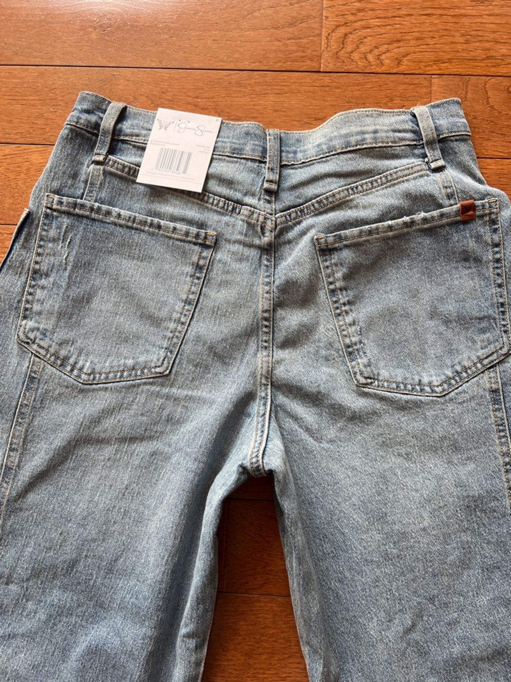 ❤️JESSICA SIMPSON HIGH RISE PATCHWORK BARREL JEAN-NWT-2/6/8/10/12/16❤️ - Picture 7 of 16